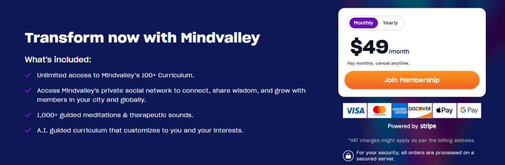 Mindvalley Pro Pricing