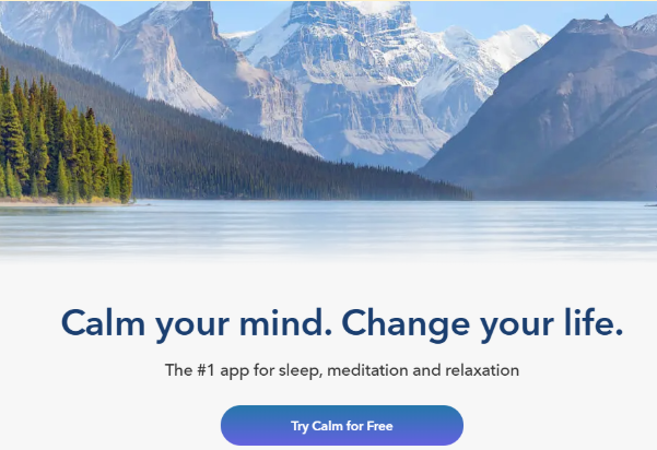 Calm Home page